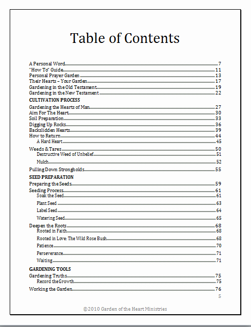 Table Of Contents Blank Template Lovely Table Contents Template