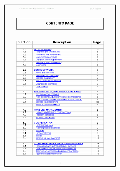 Table Of Contents Excel Template Inspirational 4 Table Of Content Template