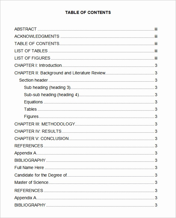 Table Of Contents Template Pdf Luxury 22 Table Of Contents – Pdf Doc