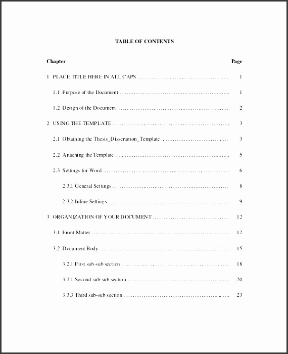 Table Of Contents Template Pdf New 4 Table Contents Template for Business Document