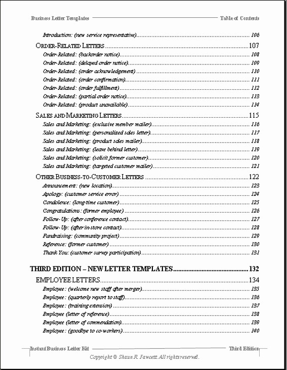 Table Of Contents Template Pdf Unique Table Contents Template