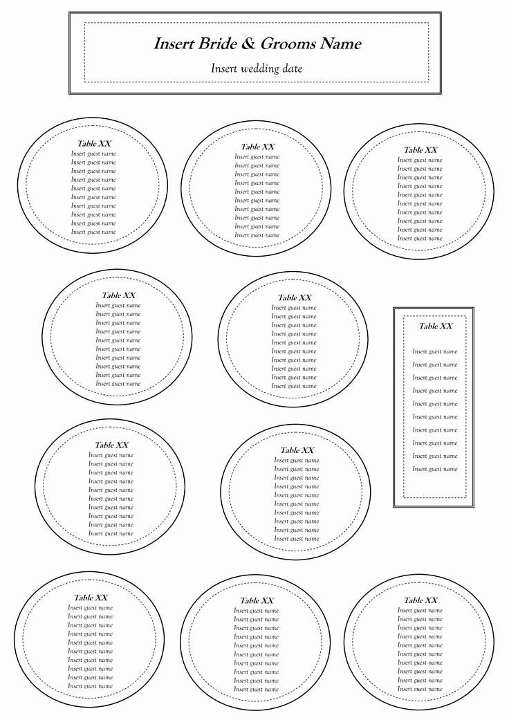 Table Seating Chart Template Free Inspirational 25 Best Ideas About Seating Chart Template On Pinterest