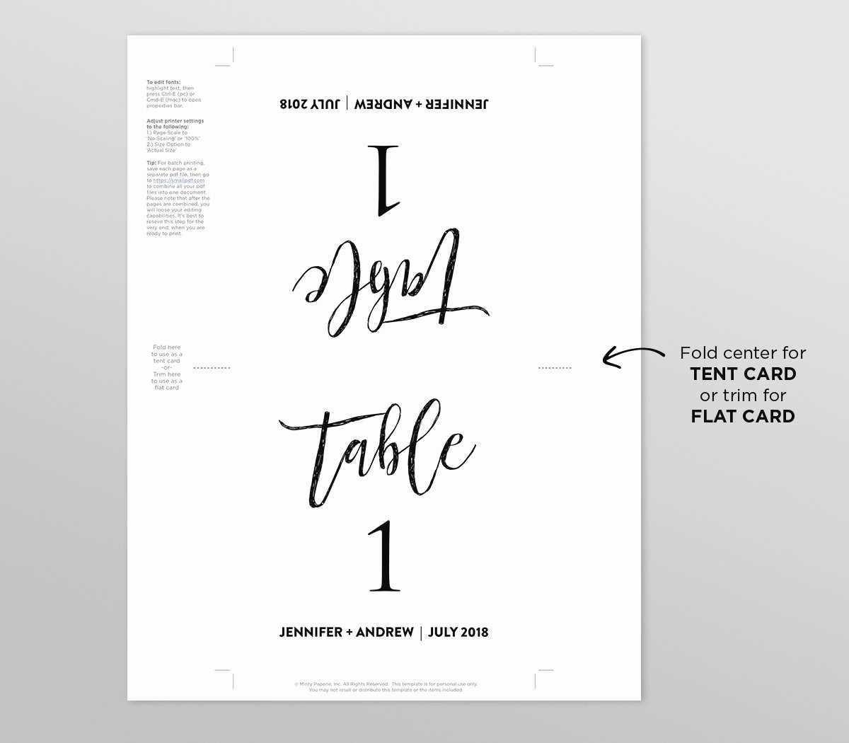 Table Tent Templates for Word Fresh Free Table Tent Template