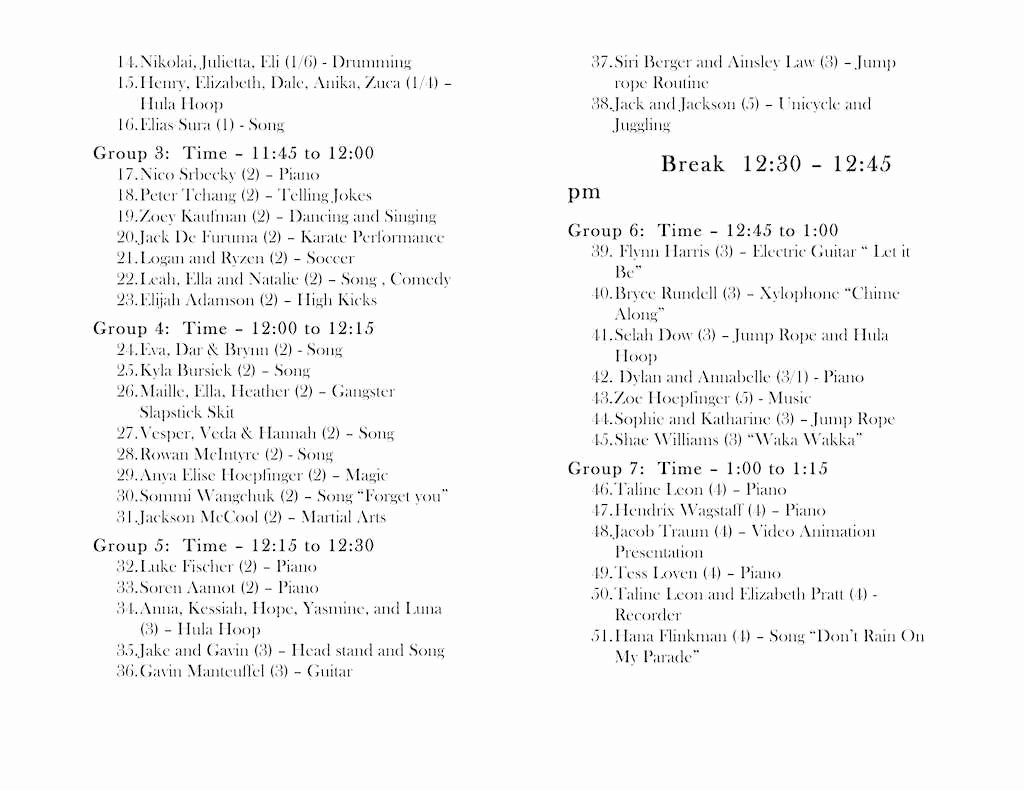 50 Talent Show Program Template Free Ufreeonline Template