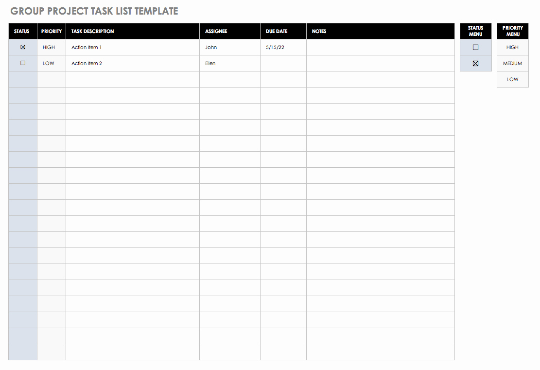 Task List Template Excel Spreadsheet Inspirational Free to Do List Templates In Excel
