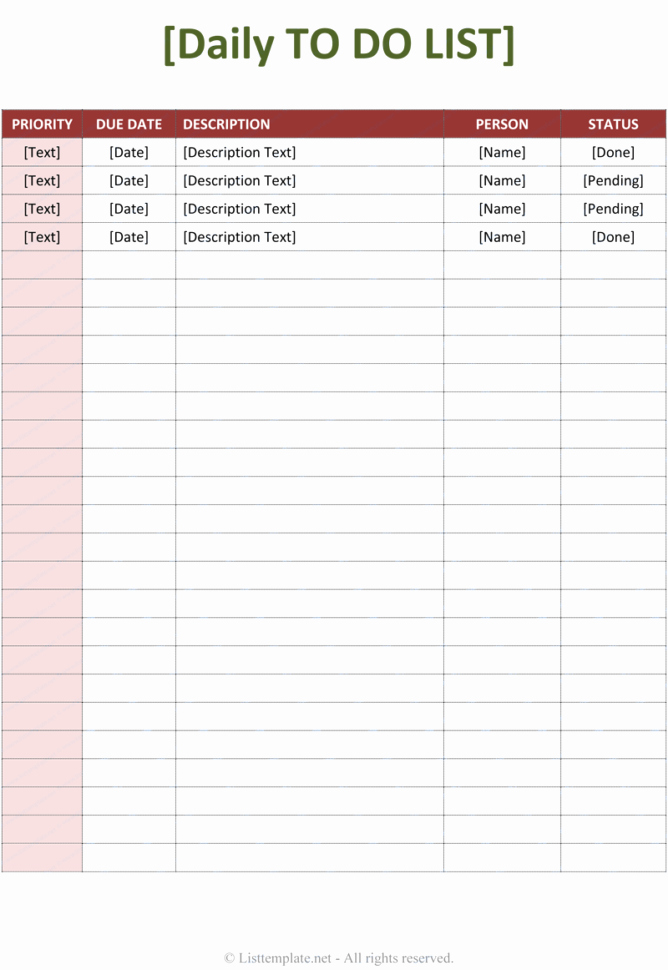 Task List Template Excel Spreadsheet Inspirational Task Spreadsheet Template Spreadsheet Templates for