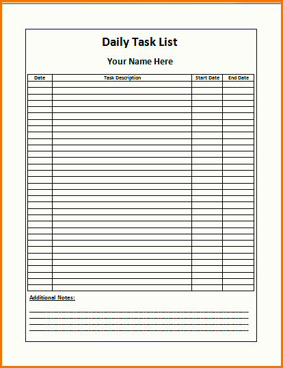 Task List Template Excel Spreadsheet New Daily Weekly Project Task List Template Excel Spreadsheet