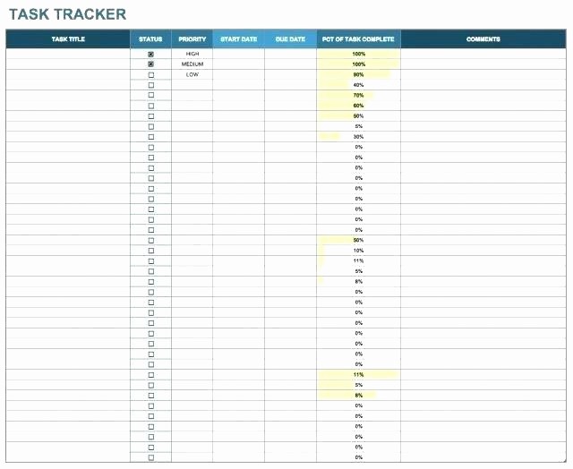 Task List Template Excel Spreadsheet Unique Daily Work Tracker Template Task List Template Excel