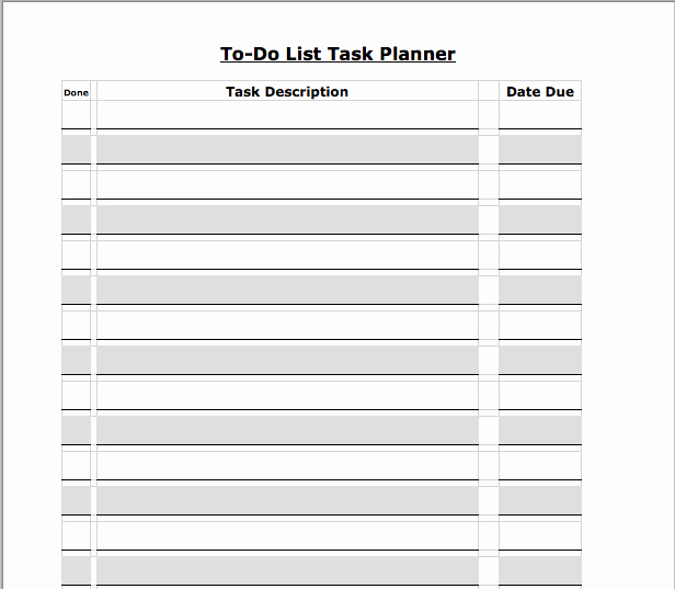 Task to Do List Template Best Of Planner to Do List Template Beautiful Template Design Ideas