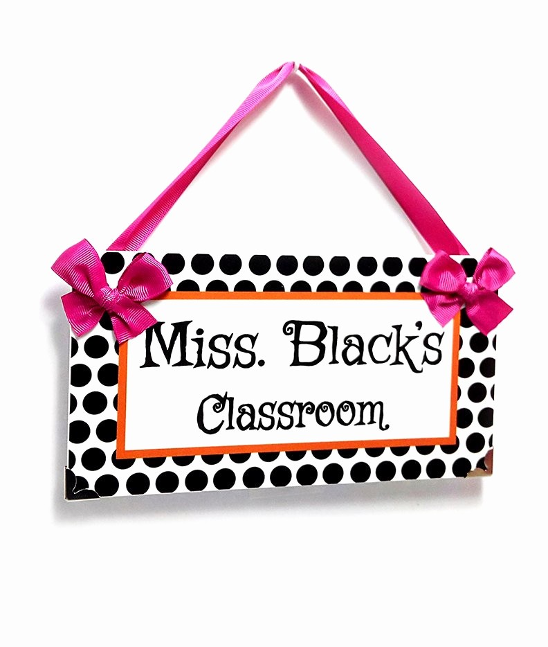 Teacher Name Signs for Classroom New Personalized Teacher Name Classroom Door Sign Simple Design