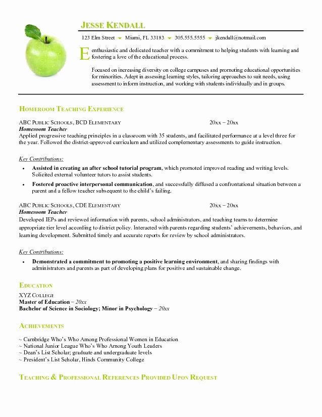 Teacher Resume format In Word Awesome Teacher Resume Templates