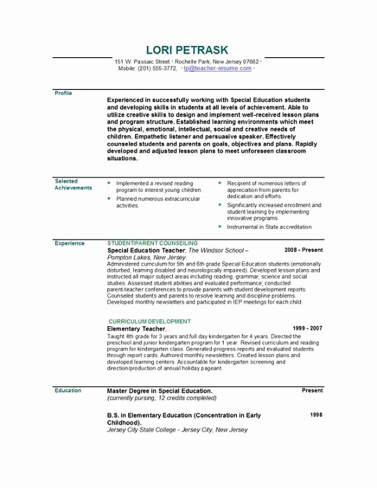 Teacher Resume format In Word Best Of 301 Moved Permanently
