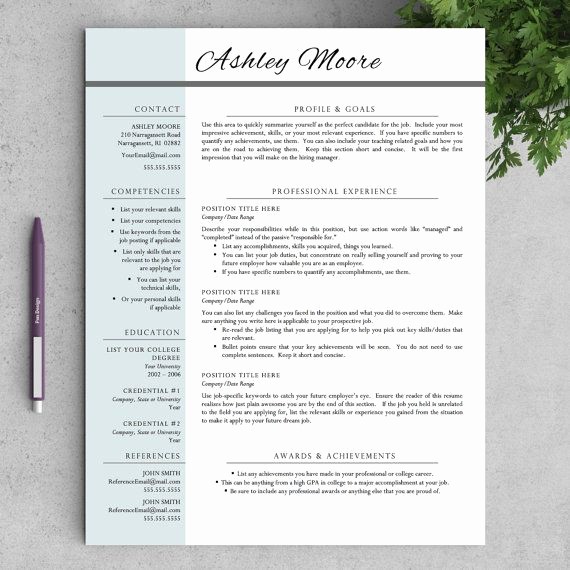Teacher Resume Template Free Download New Educator Resume Template for Word and Pages Principal