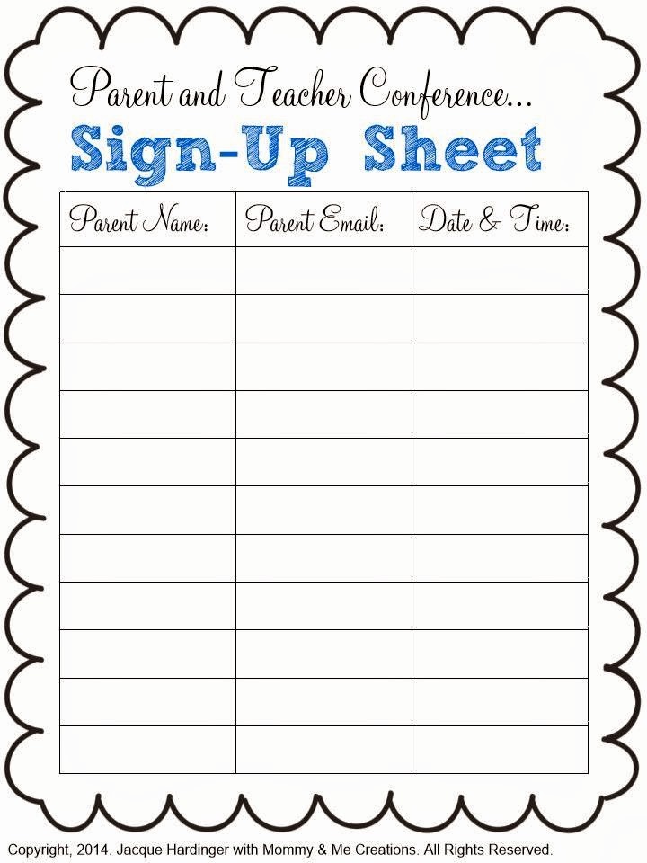 Teacher Sign In Sheet Template Luxury Spark Of Inspiration Parent and Teacher Conference Freebie