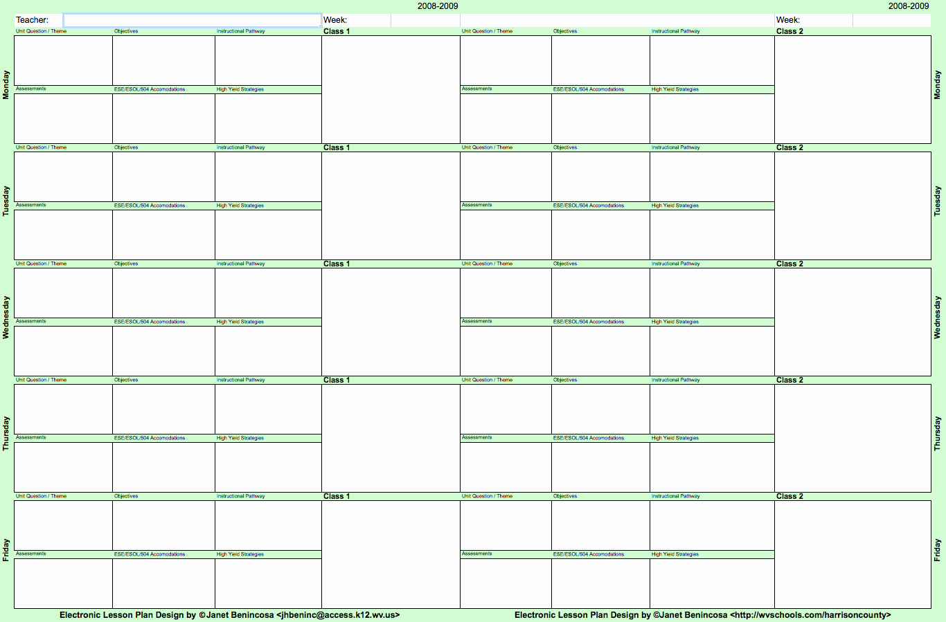 Teacher Weekly Planner Template Download Inspirational Weekly Lesson Plan Template Doc