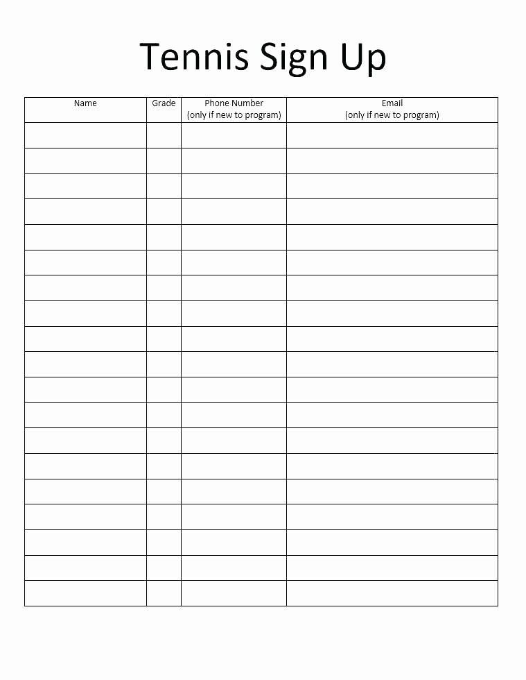Team Snack Sign Up Sheet Beautiful Team Sign Up Sheets Snack Sheet Template soccer