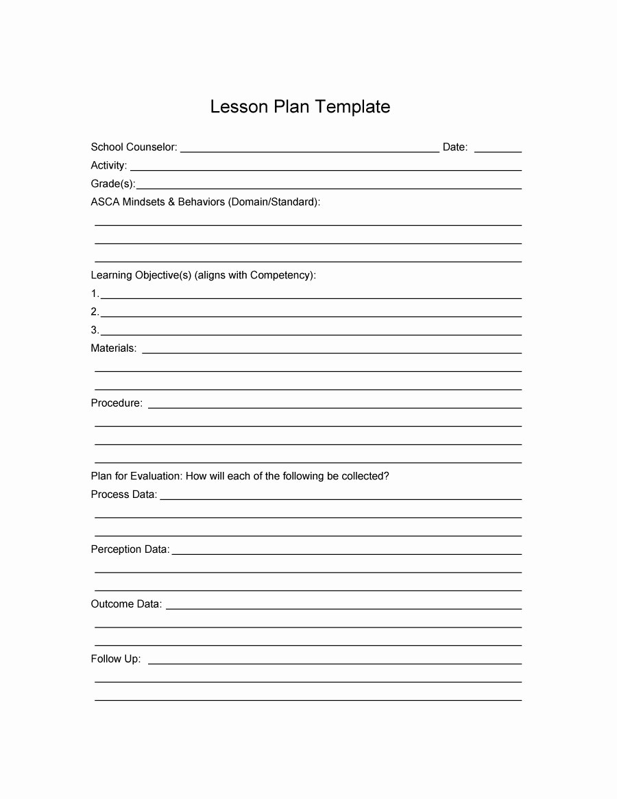 Template for A Lesson Plan Awesome 44 Free Lesson Plan Templates [ Mon Core Preschool Weekly]