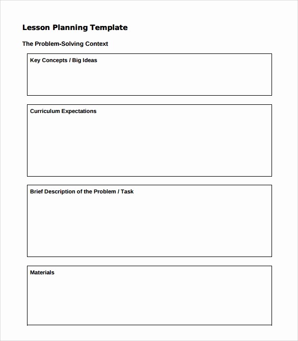 Template for A Lesson Plan Beautiful 10 Sample Preschool Lesson Plan Templates