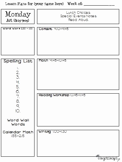 Template for A Lesson Plan Best Of 52 Best Images About Lesson Plan Templates On Pinterest