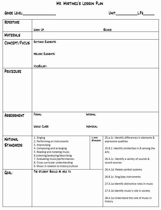 Template for A Lesson Plan Best Of Mr M S Music Blog Lesson Plan Template for General Music