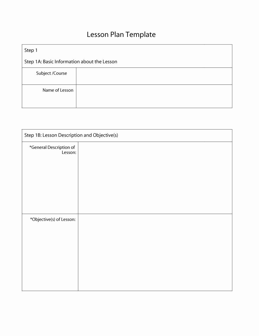 Template for A Lesson Plan Lovely 44 Free Lesson Plan Templates [ Mon Core Preschool