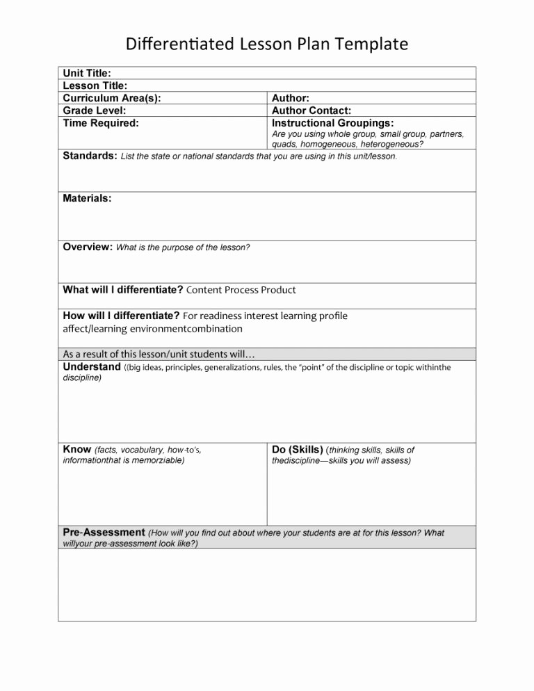 Template for A Lesson Plan Lovely Free Lesson Plan Templates Word Pdf Template Section