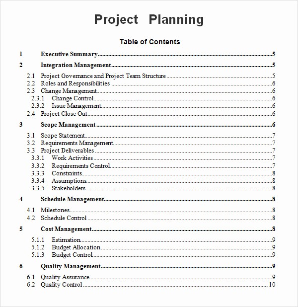 Template for A Project Plan Lovely Sample Project Planning Template to Download