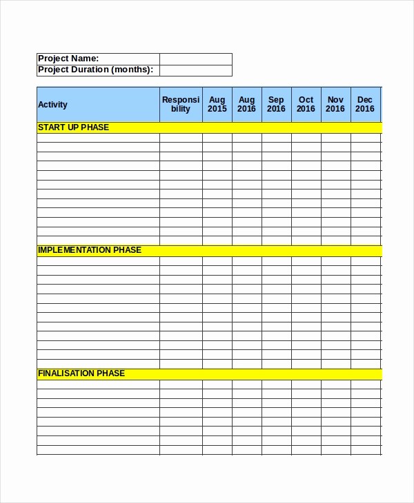 Template for A Project Plan New Excel Project Template 11 Free Excel Documents Download
