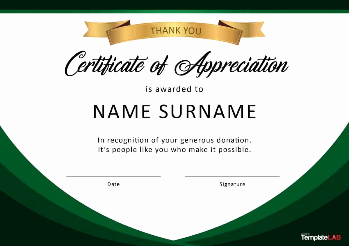 Template for Certificate Of Appreciation Best Of 30 Free Certificate Of Appreciation Templates and Letters