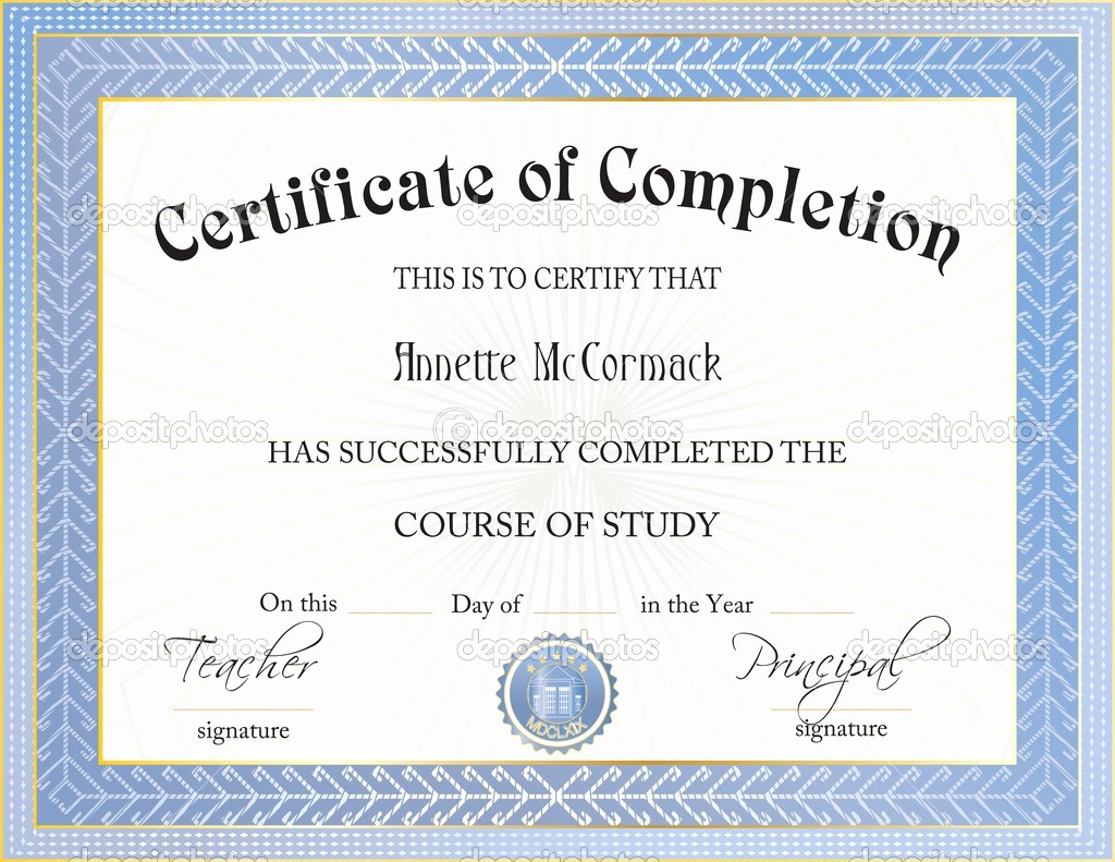 Template for Certificate Of Completion Elegant Ms Word Certificate Pletion Template Templates Station
