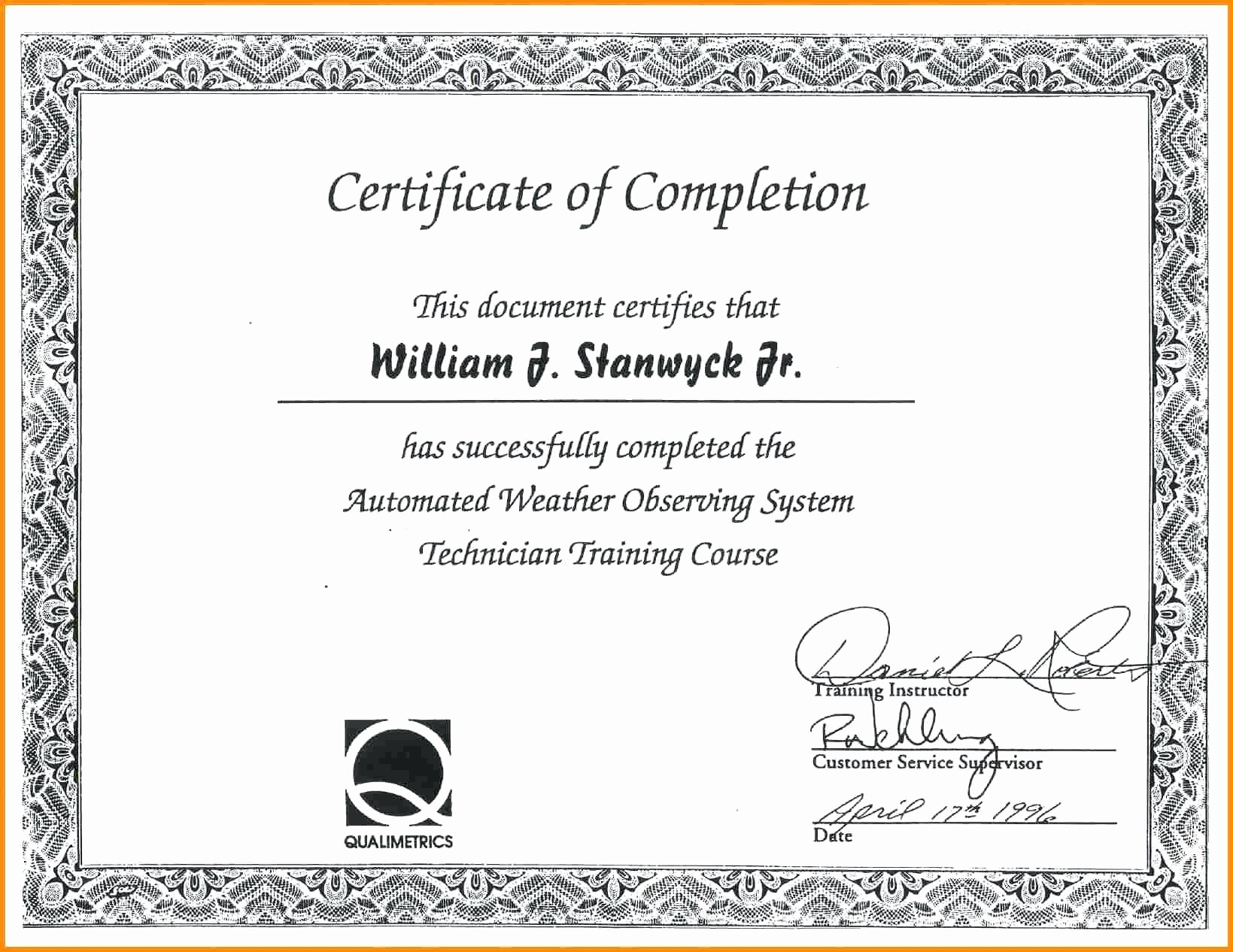 Template for Certificate Of Completion Luxury Template Certificate Achievement Template