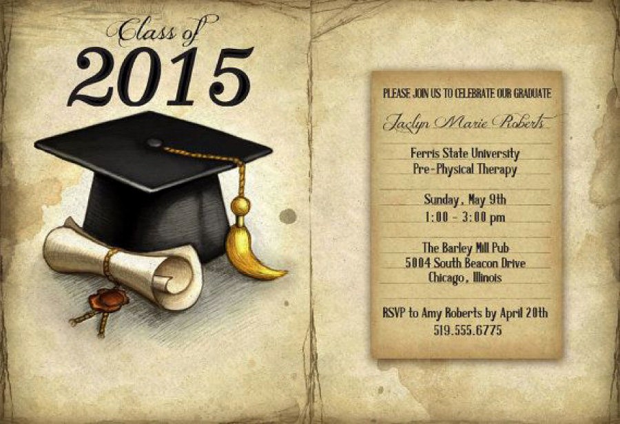 Template for Graduation Party Invitation Fresh 40 Free Graduation Invitation Templates Template Lab