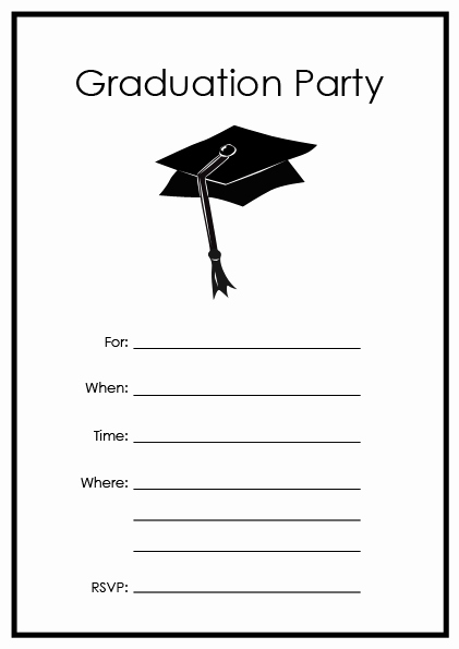 Template for Graduation Party Invitation Fresh Free Printable Graduation Party Templates