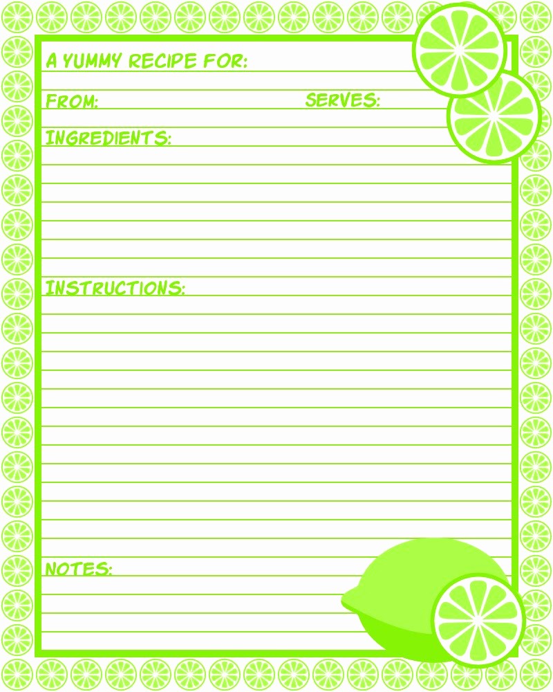 Template for Recipes Full Page Beautiful Don T Eat the Paste Lemon Cups Recipe with Printable