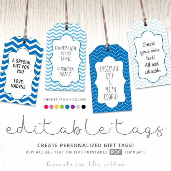 Template for Tags for Gifts Elegant Editable T Tags T Tag Template Text Editable