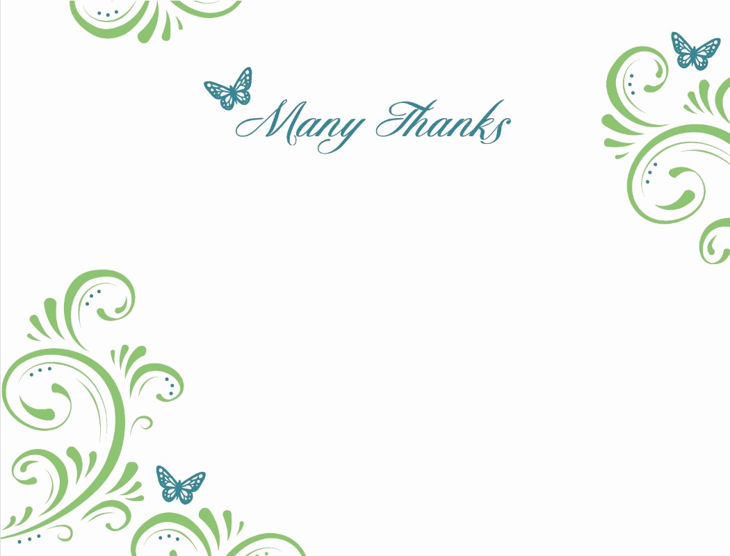 Template for Thank You Card Fresh Thank You Template
