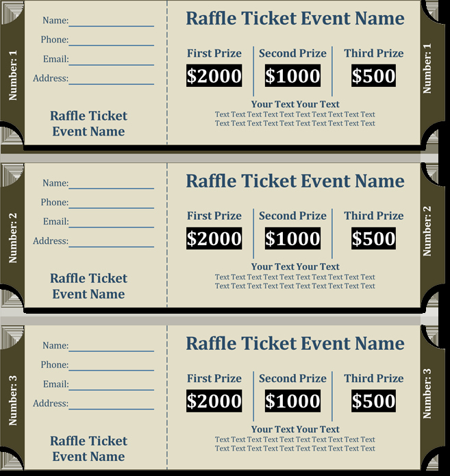 Template for Tickets with Numbers Elegant 20 Free Raffle Ticket Templates with Automate Ticket