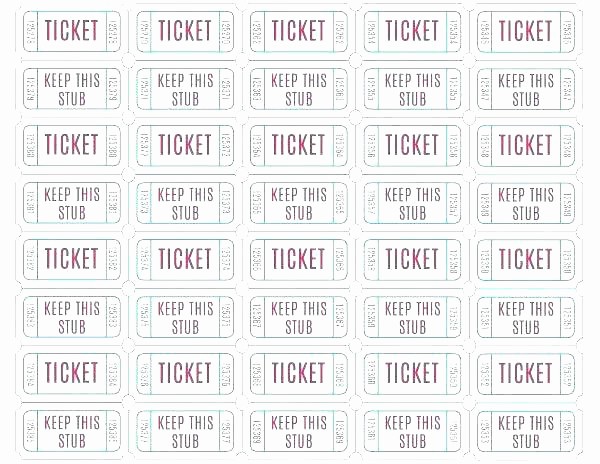 Template for Tickets with Numbers Elegant Lottery Ticket Template Excel Numbered Tickets Free