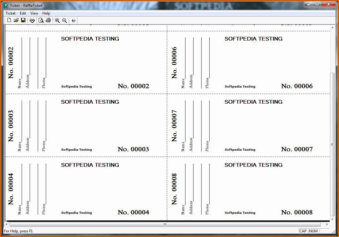 Template for Tickets with Numbers New Printable Numbered Tickets Template
