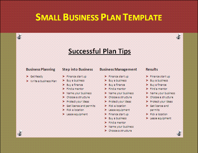 Template Of A Business Plan Inspirational Small Business Plan Template