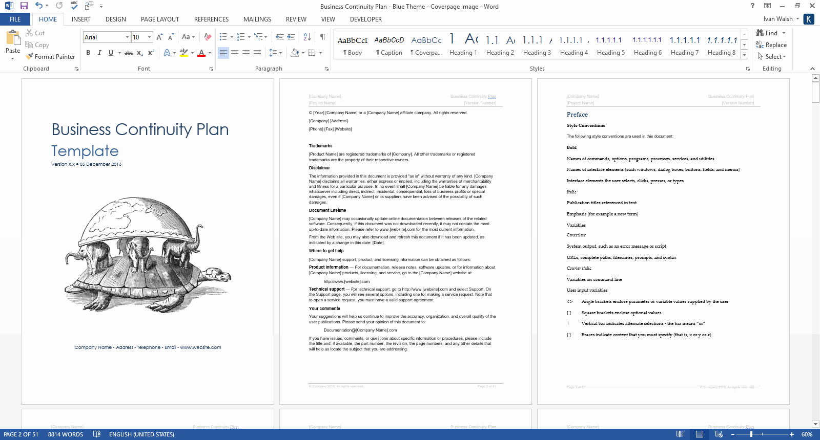 Template Of A Business Plan Unique Business Continuity Plan – Download 48 Pg Ms Word &amp; 12