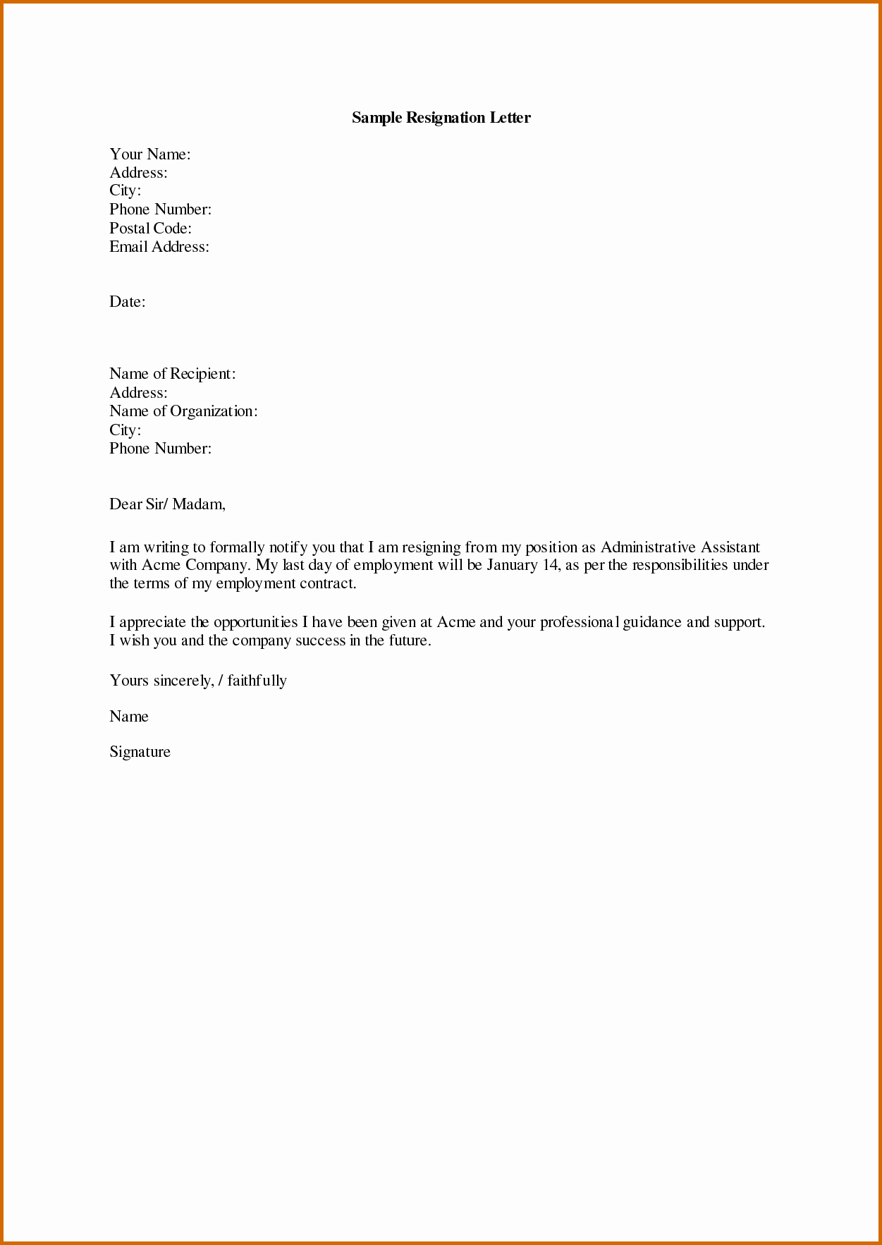 Template to Write A Letter Luxury 10 How to Write A Notice Letter Example