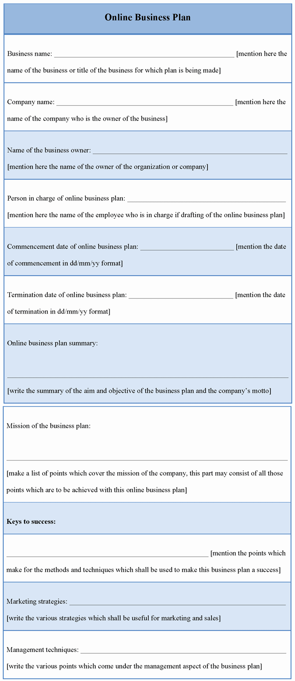 Templates for A Business Plan Lovely Plan Template for Line Business Template Of Line