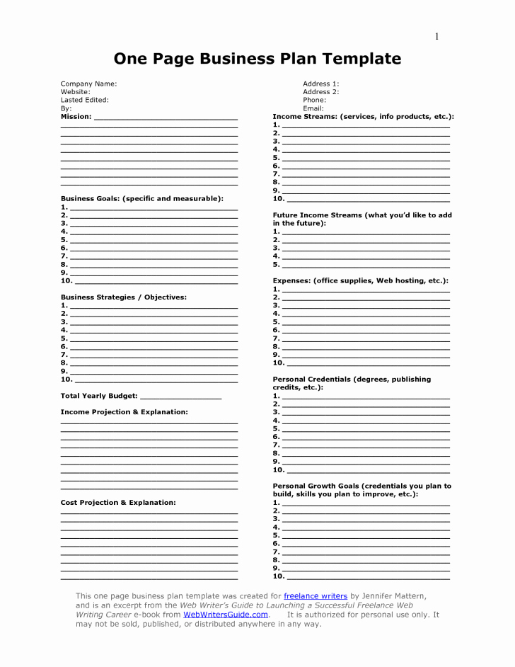 Templates for A Business Plan New Business Business Plan Template