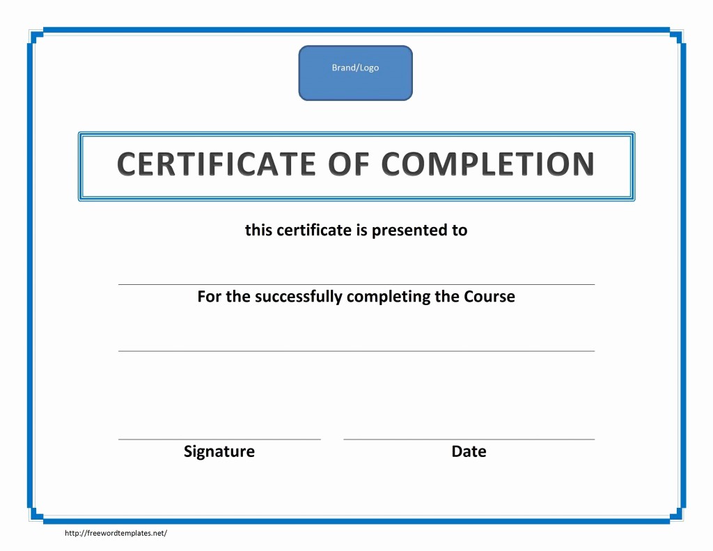 Templates for Certificates Of Completion Best Of Training Certificate Of Pletion