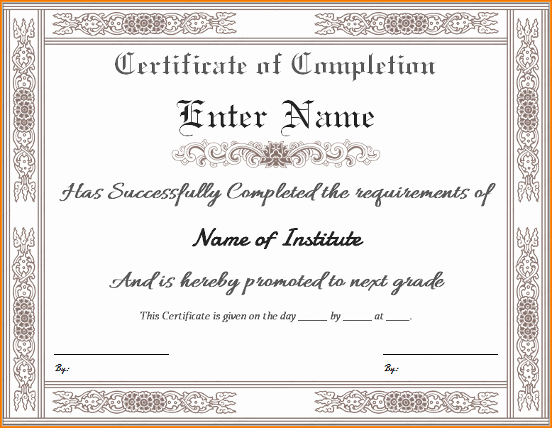 Templates for Certificates Of Completion Lovely 5 Certificate Of Pletion Templates