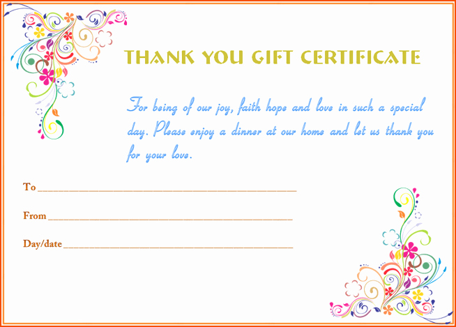 Thank You Certificate Word Template Beautiful 5 T Card Template Word Bookletemplate