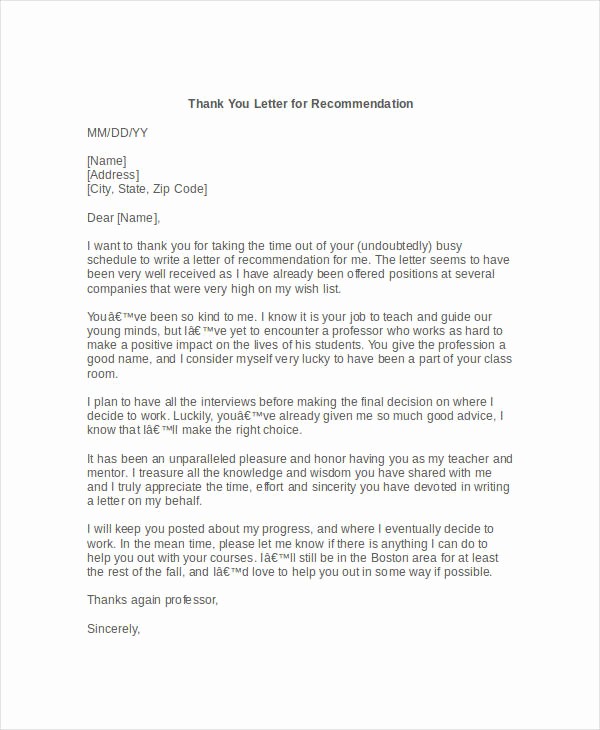 Thank You Letter for Reference New 58 Sample Business Letters Doc Pdf