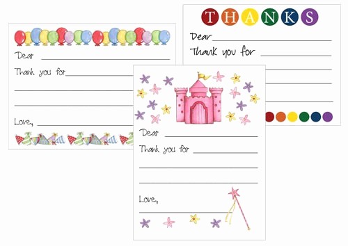 Thank You Note Card Template Elegant Thank You Notes for Kids Creative Ideas