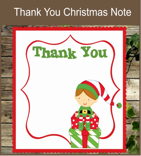 Thank You Note Card Template Inspirational 10 Christmas Thank You Notes – Free Sample Example